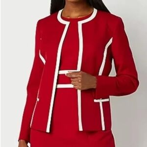 Black Label by Evan-Picone long sleeve open front blazer jacket